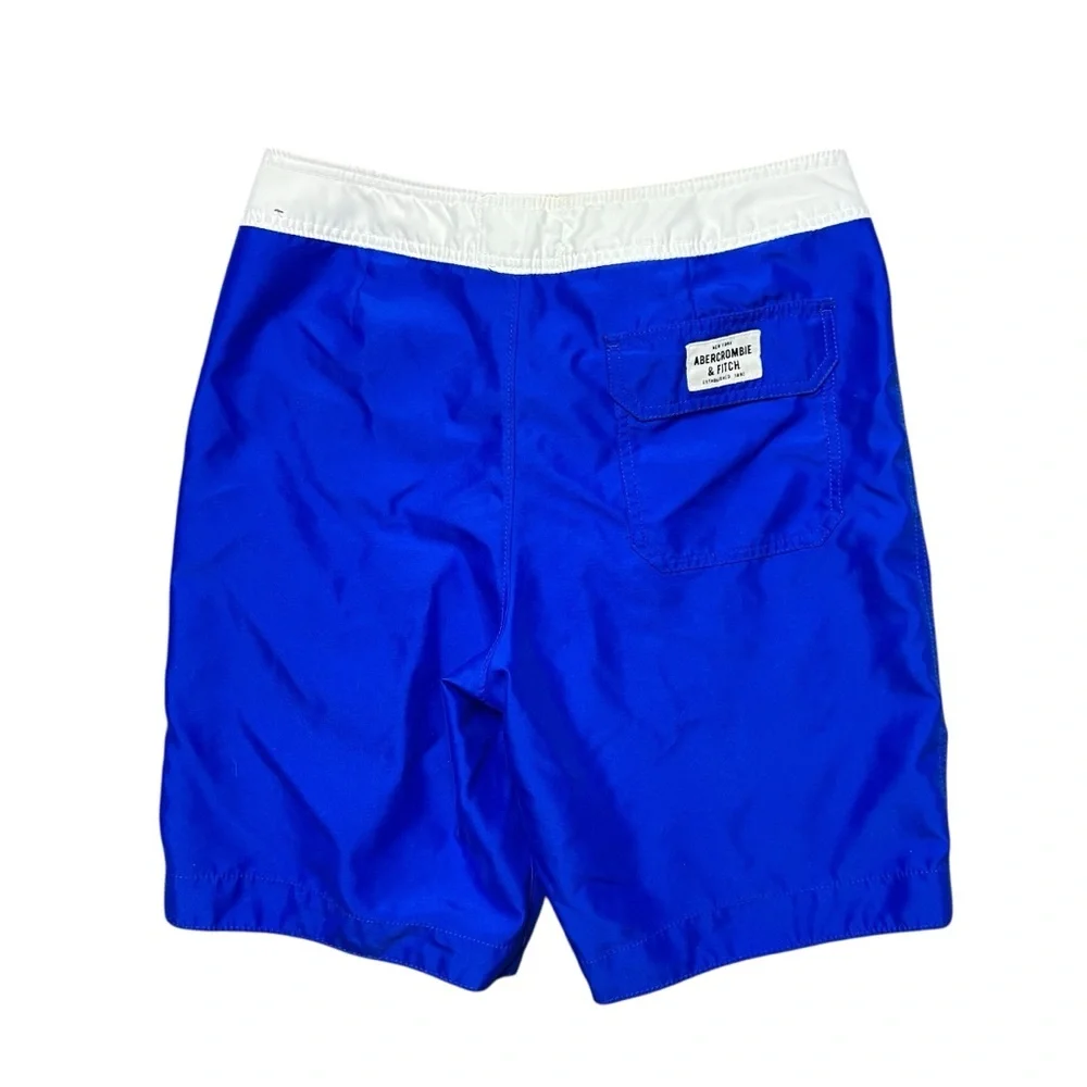 Abercrombie Fitch Shorts Blue Beach Board Swim Volley Moose Drawstring Men’s S - Picture 2 of 5